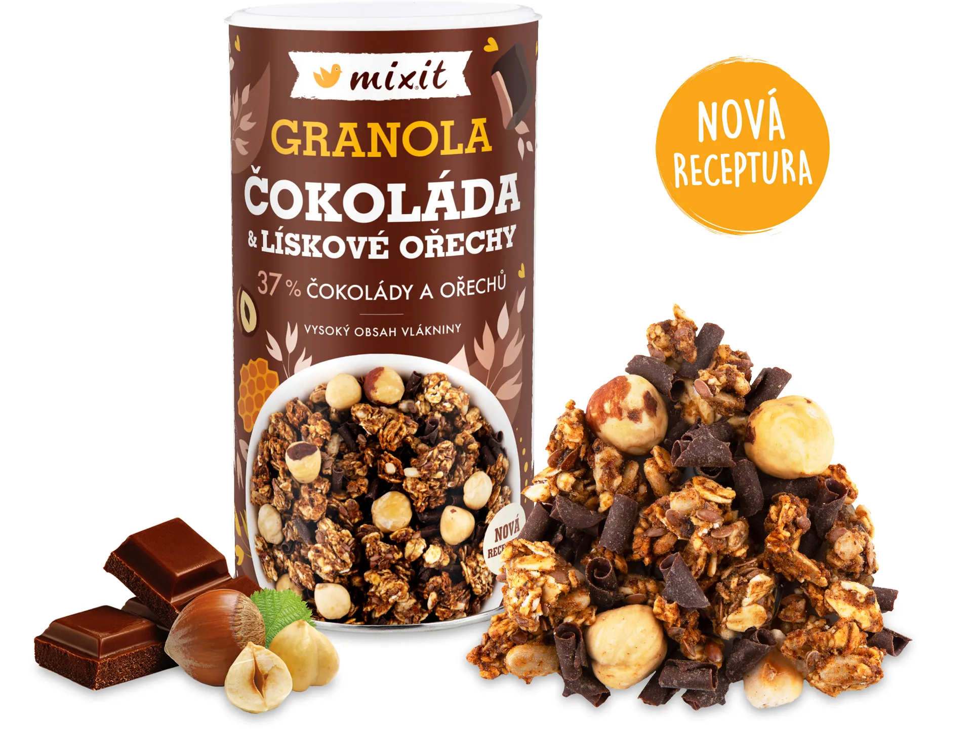 Mixit Granola z pece - Čokoláda a lískové ořechy 570 g