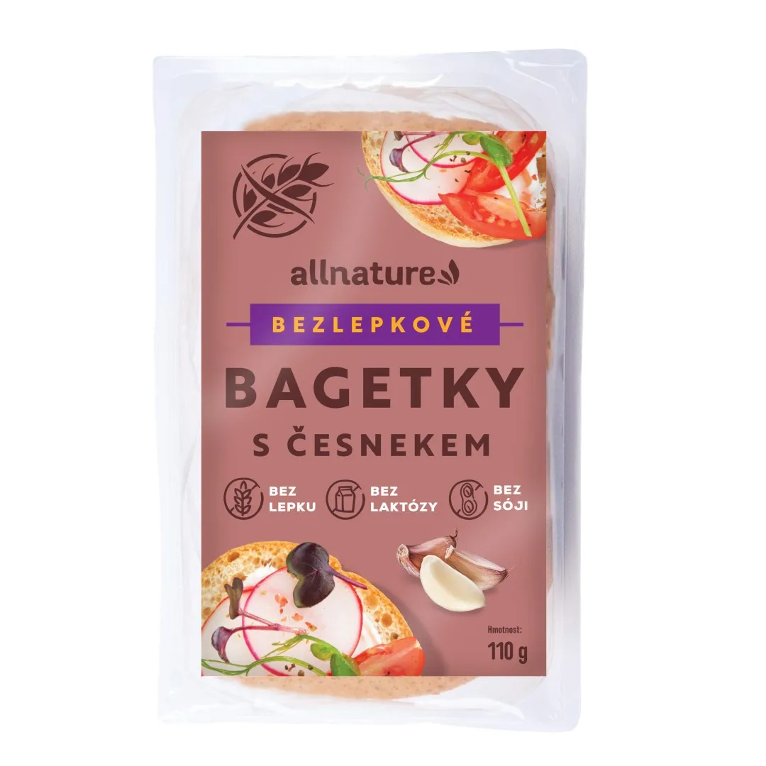 Allnature Bezlepkové bagetky s česnekem 110 g