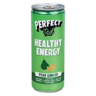 Perfect Ted Healthy Matcha Energy Drink hruška a zázvor 250 ml