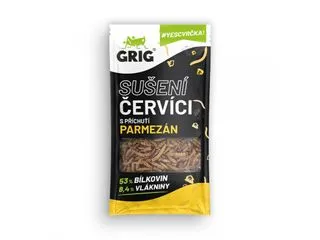 Grig Sušení červíci - příchuť parmezán 13 g