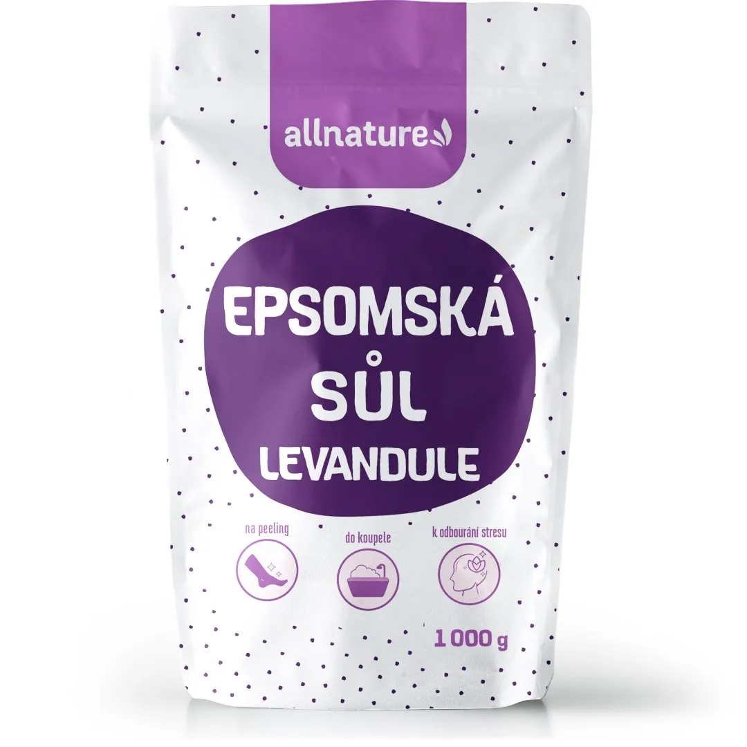 Allnature Epsomská sůl levandule 1000 g