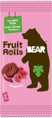 Yoyo Bear Fruit Rolls malina ovocné rolované plátky 20 g