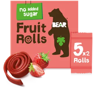 Yoyo Bear Fruit Rolls jahoda ovocné rolované plátky 5 x 20 g