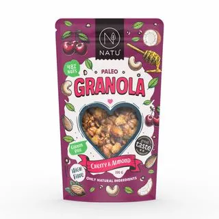 NATU Paleo granola třešně a mandle 370 g